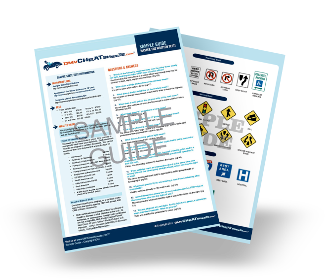 dmv written test wisconsin cheat sheet