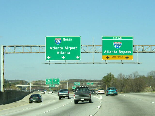 i85 to i285 highway split