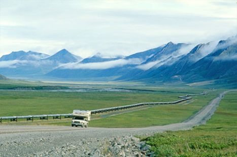 Wide open road with side wind dangers