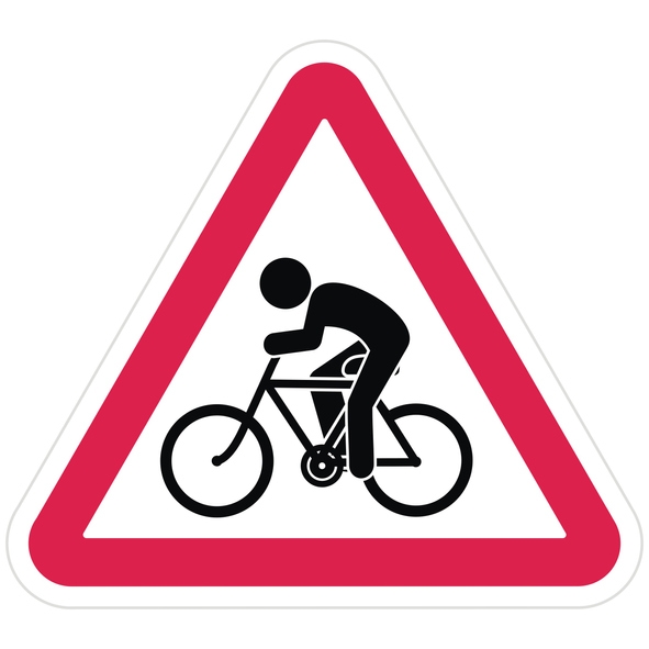 Bicyclist road sign