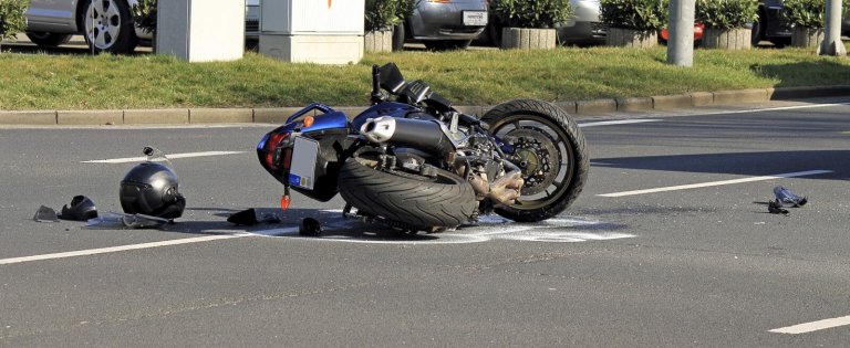 Motorcycle Crash in intersection